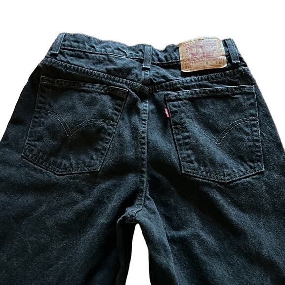 Levi’s 512 Vintage Authentic Red Tab Jeans Black Woman Size 10M High Rise Mom - Picture 3 of 11